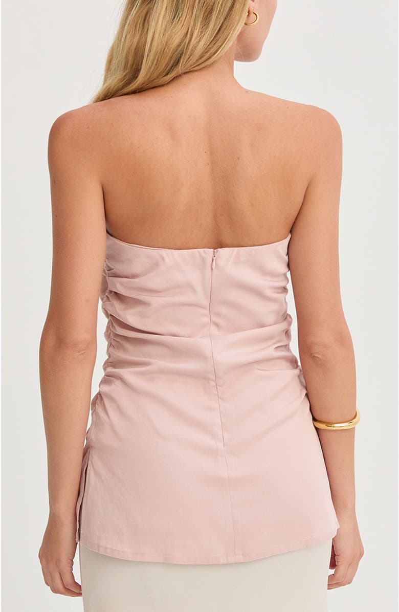 CRESCENT Lyocell Ruched Tube Top, Alternate, color, Light Pink