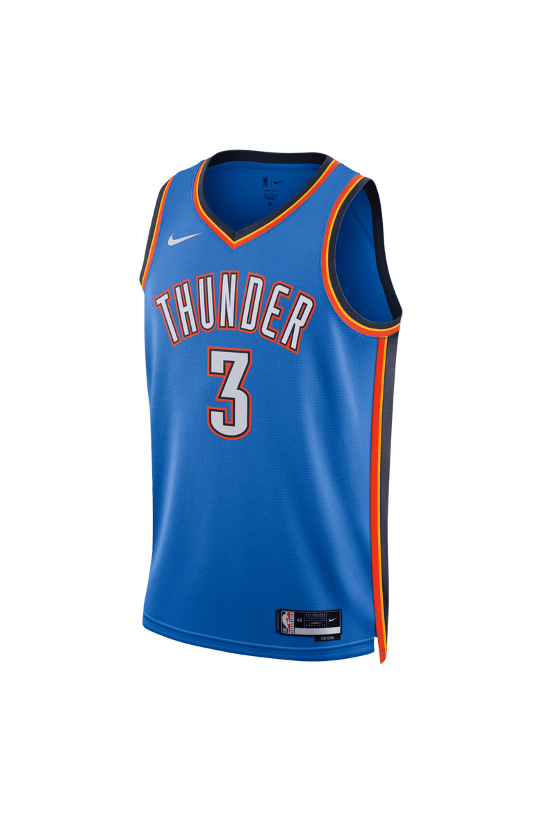 Unisex Nike Jared McCain Blue Oklahoma City Thunder Swingman Jersey - Icon Edition, Alternate, color, Blue