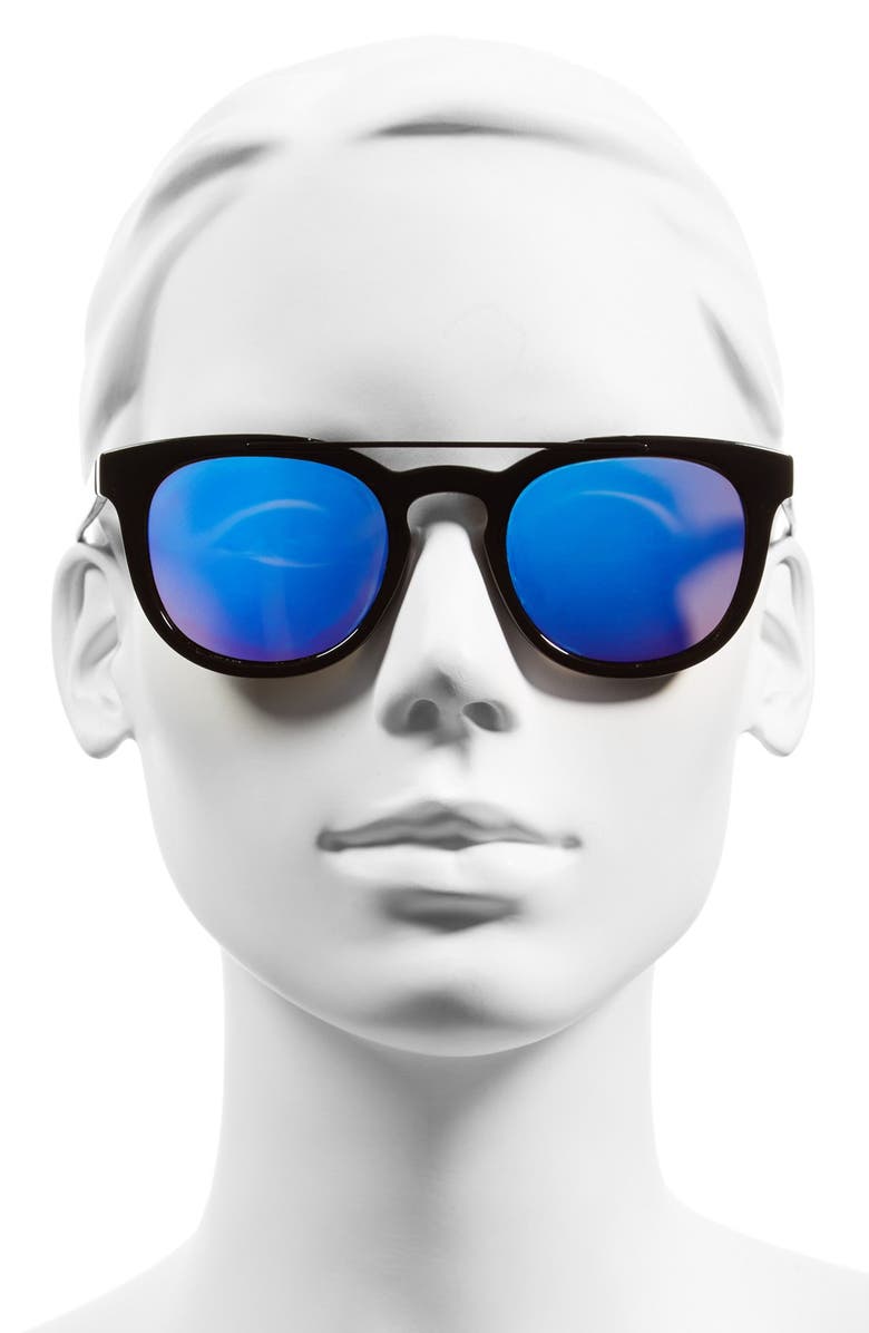 Steve Madden 51mm Metal Brow Bar Sunglasses, Alternate, color,