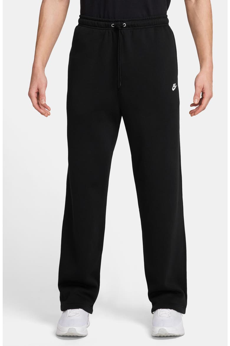 Club Fleece Bungee Pants, Main, color, BLACK/ WHITE