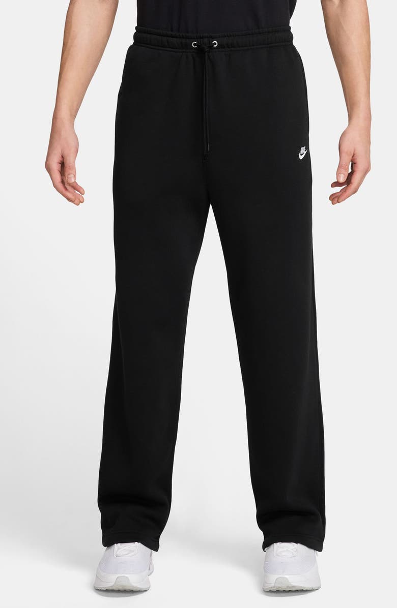 Nike Club Fleece Bungee Pants, Main, color, Black/ White
