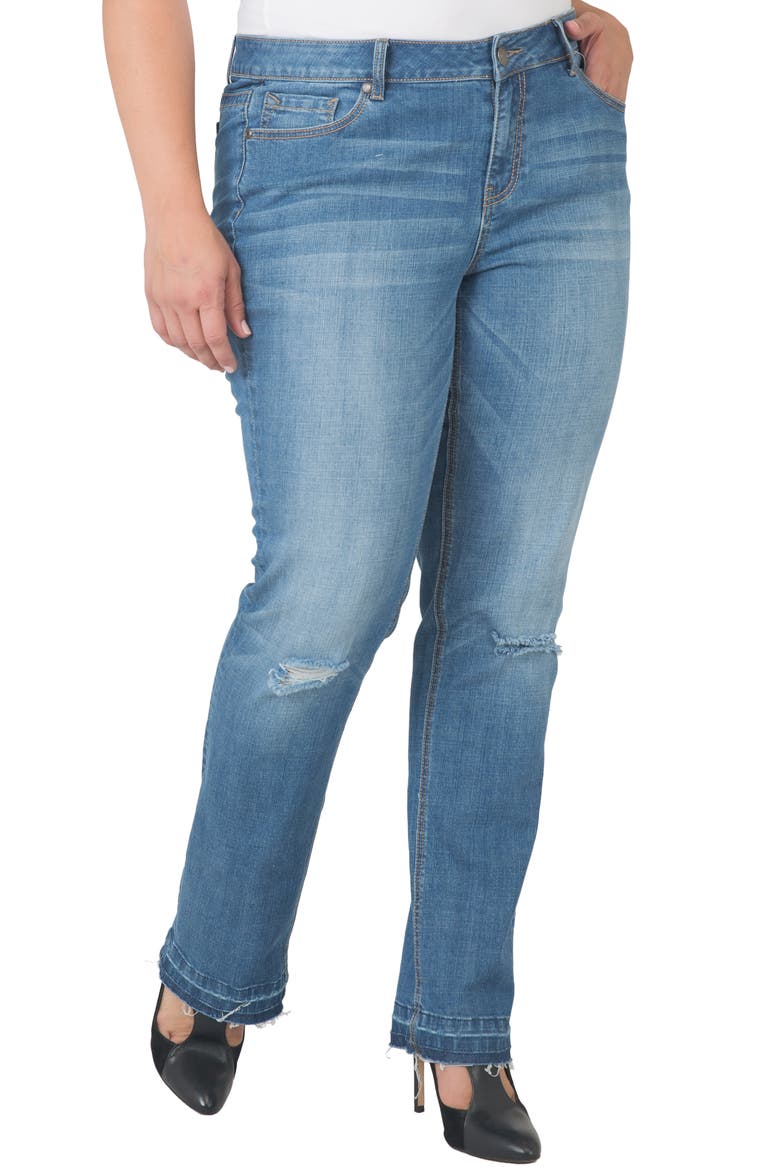 High Waist Straight Leg Jeans, Alternate, color, 3178DARKBLUE