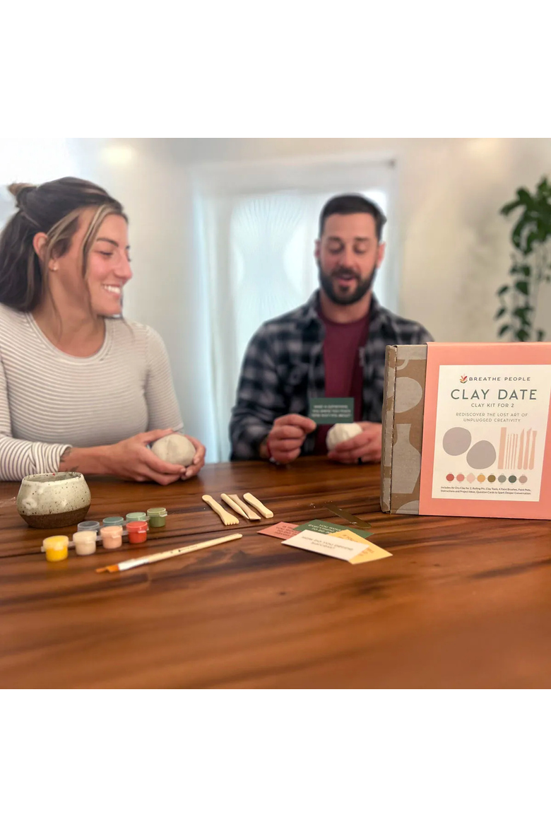 Clay Date & Conversation DIY Kit for 2 by Breathe People, Alternate, color, Multi
