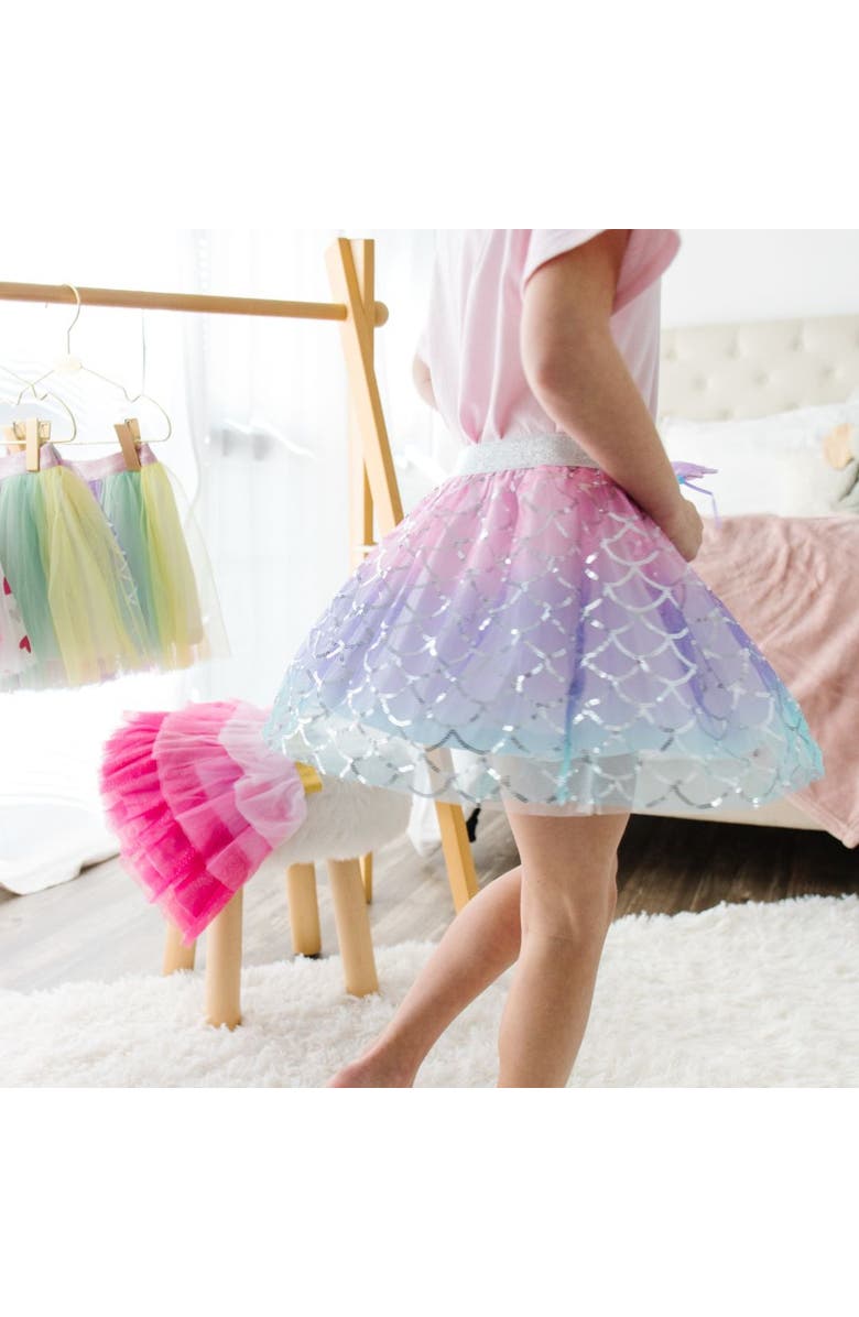 Sweet Wink Sparkling Mermaid Tutu, Alternate, color, Multicolor