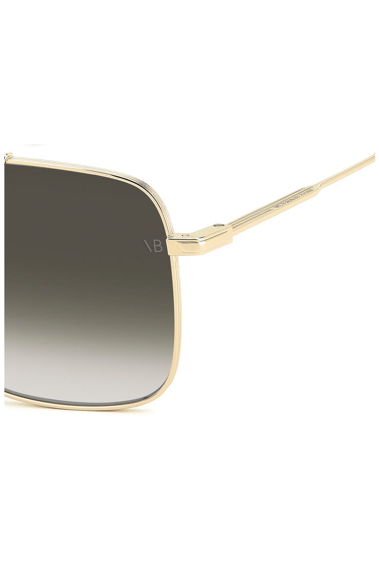 VB 1019/S 60mm Rectangular Aviator Sunglasses, Alternate, color, GOLD HONEY HAVANA/ GREEN