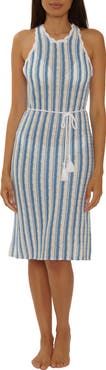 Becca Beachy Stripe Open Stitch Cover-Up Dress