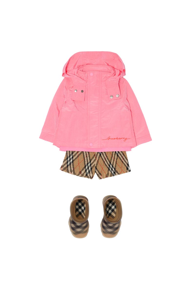 Burberry Logo Nylon Jacket, Alternate, color, Blossom