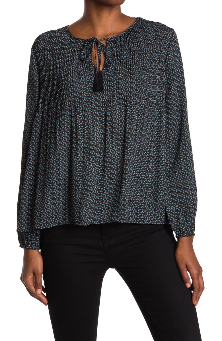 DR2 by Daniel Rainn Daniel Rainn Release Pleast Tassel Tie Blouse, Main, color, 
