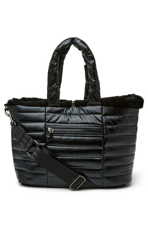 Think Royln Duplex Reversible Faux Fur Trim Tote & Pouch