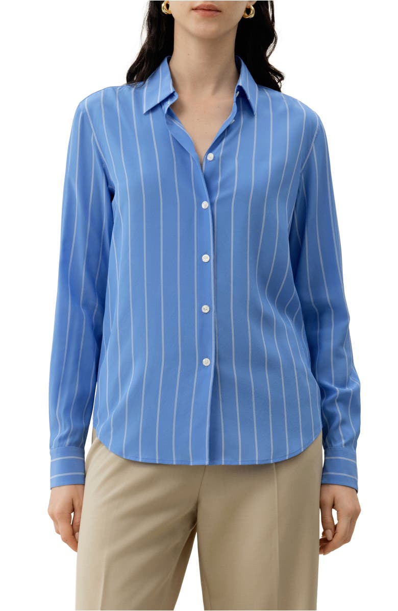 Lilysilk Amalfi Striped Shirt, Main, color, Amalfi Stripe