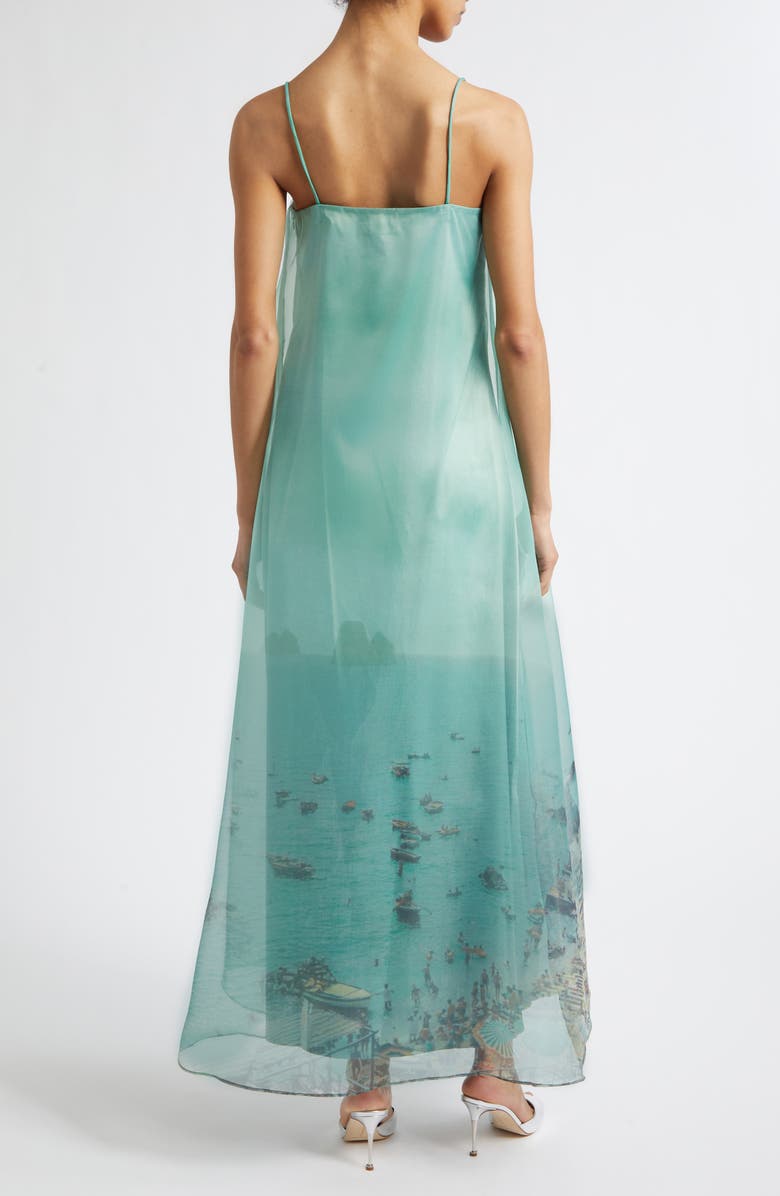 STAUD Delfina Print Organza Maxi Dress, Alternate, color, Endless Summer