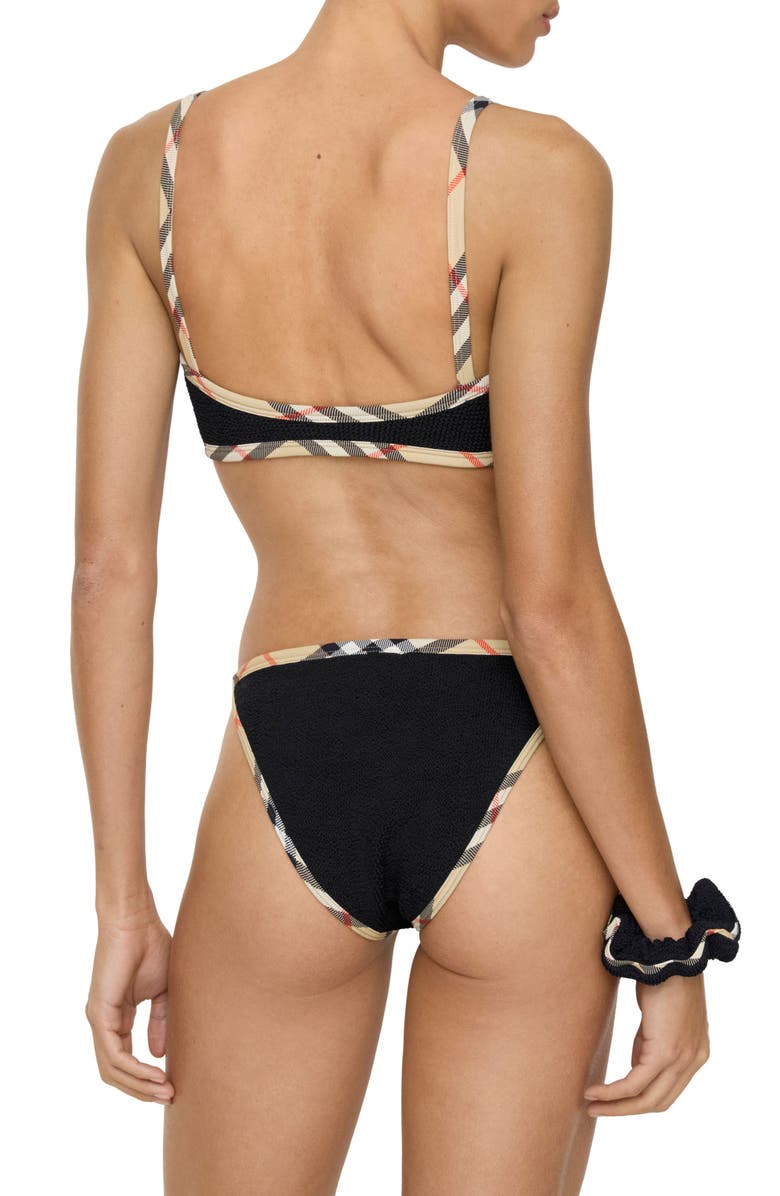 Burberry x Hunza G Tyler Original Crinkle<sup>™</sup> Two-Piece Bikini Swimsuit & Matching Scrunchie Set, Alternate, color, 