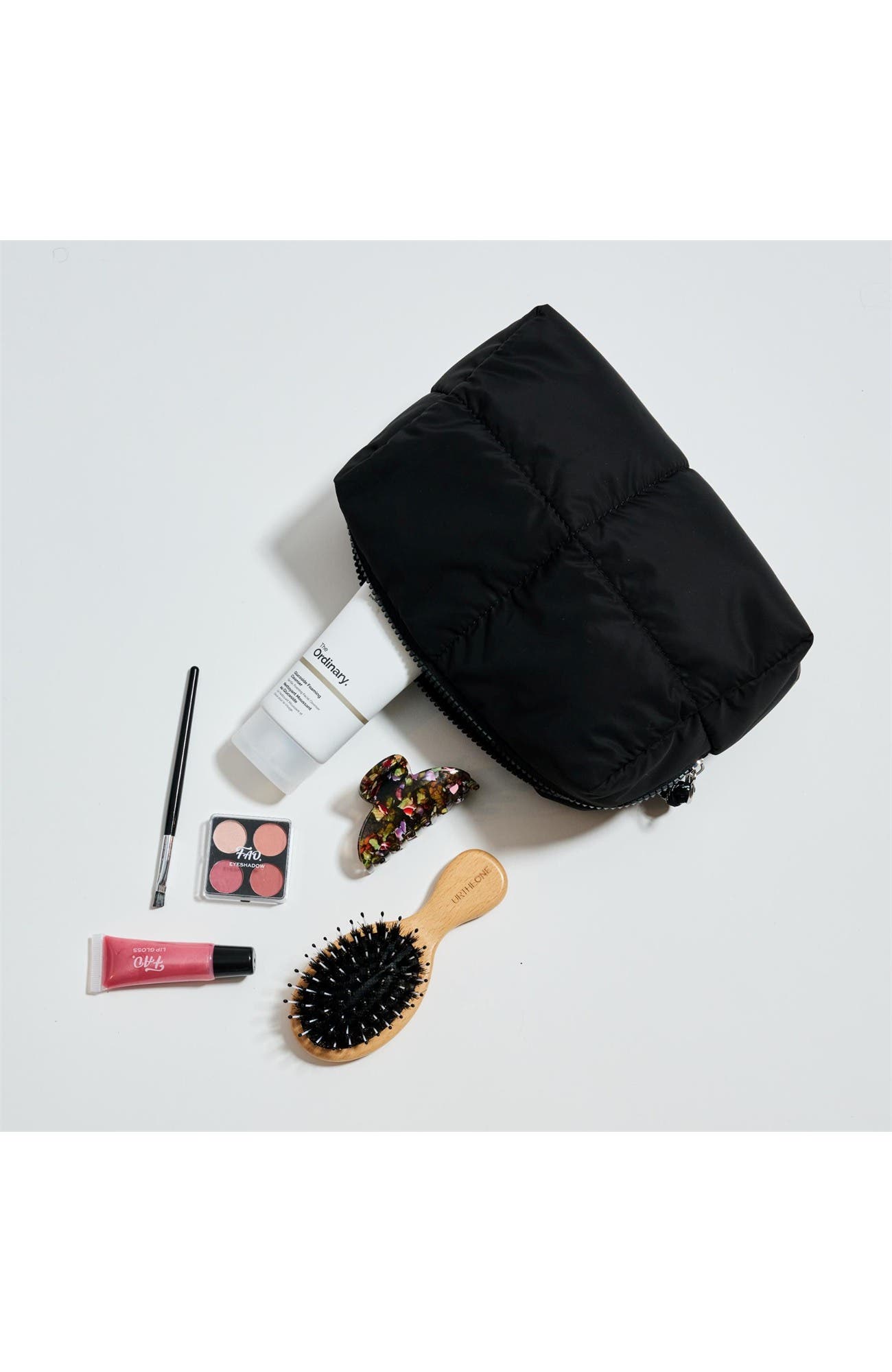 Daydreamer - Nylon Cosmetic & Travel Organizer Pouch, Alternate, color, Black