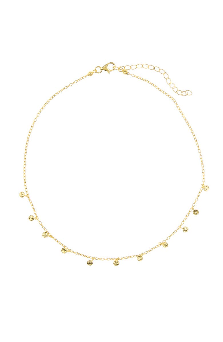 Adornia 14K Gold Plated Sterling Silver Confetti Choker Necklace, Main, color, Yellow