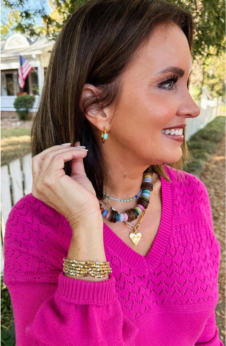 Erin McDermott Jewelry Turquoise Oval Mini Hoops, Alternate, color, 