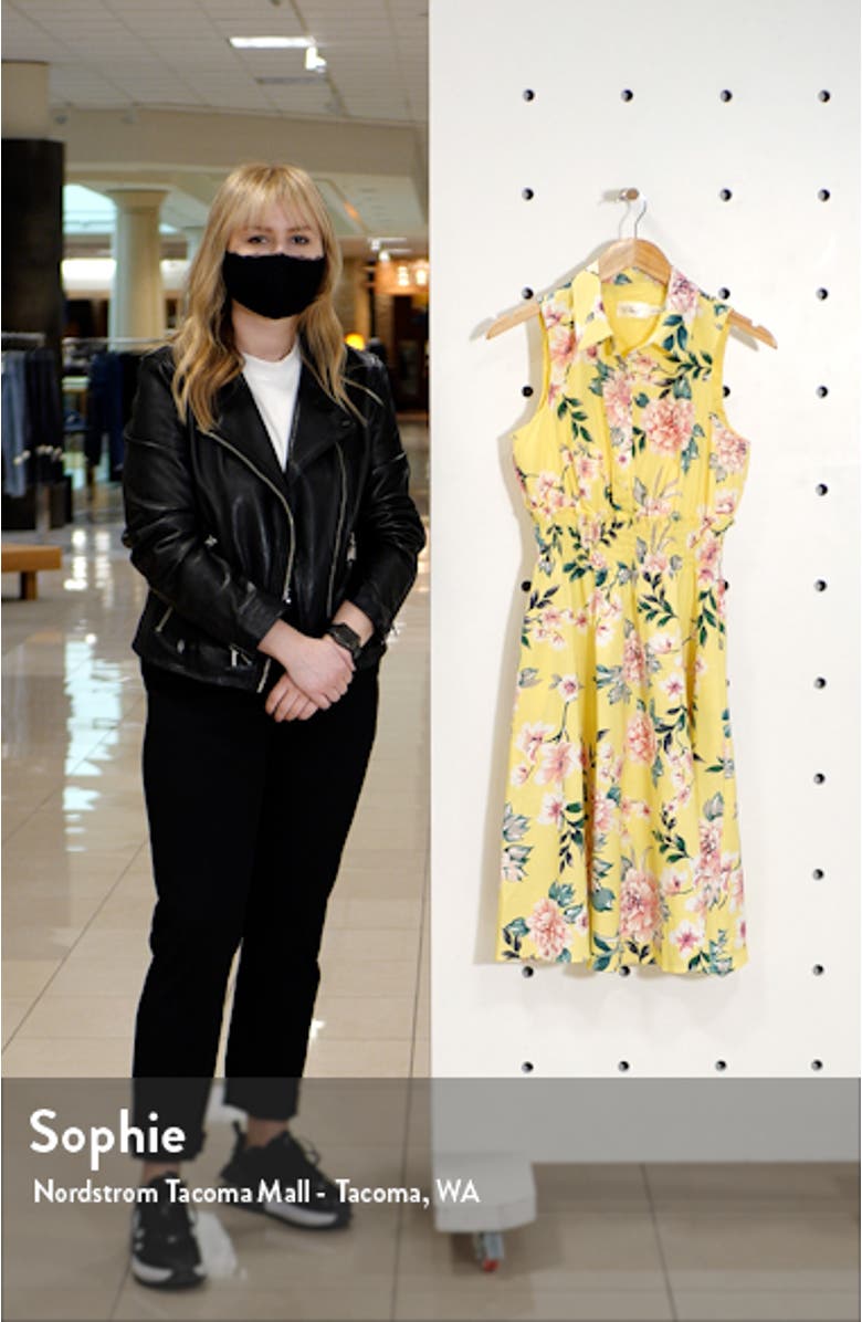 Sleeveless Fit & Flare Shirtdress, sales video thumbnail