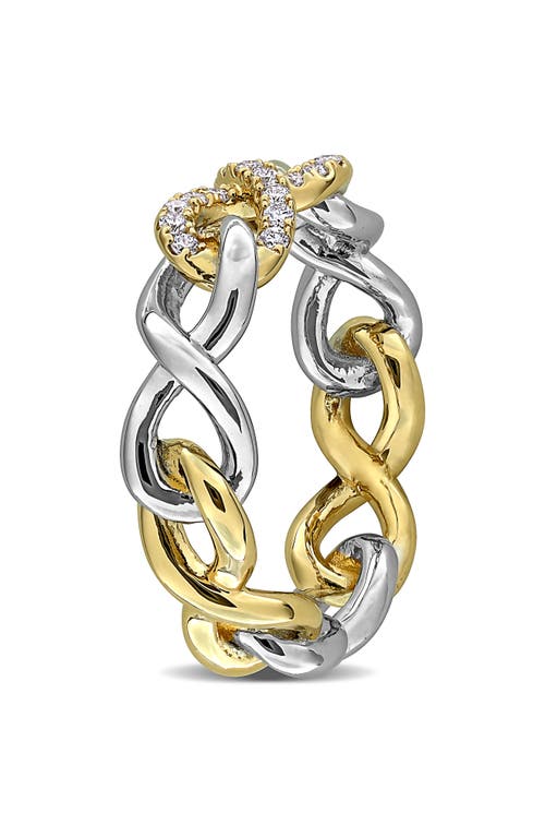 Created Forever Lab-grown Diamond Two-tone Infinity Band Ring In Metallic