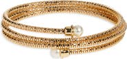 Nordstrom Faux Pearl Cap Coil Bracelet