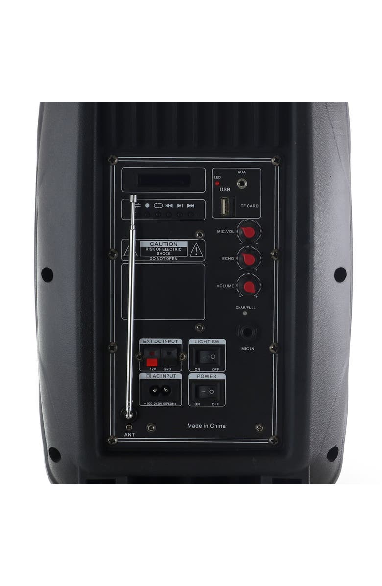 Befree Sound 8in 400 Watts Bluetooth Portable Party Speaker with Reactive Lights, Alternate, color, Black