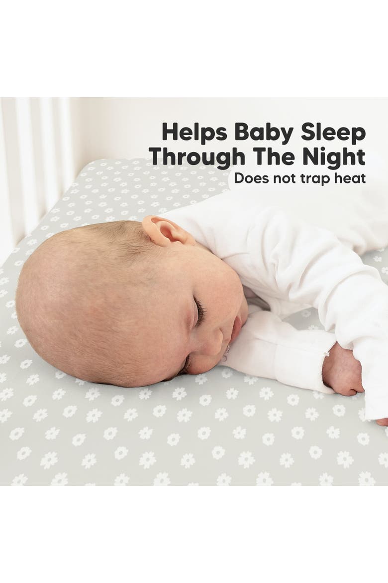 Soothe Fitted Crib Sheet, Alternate, color, Meadow
