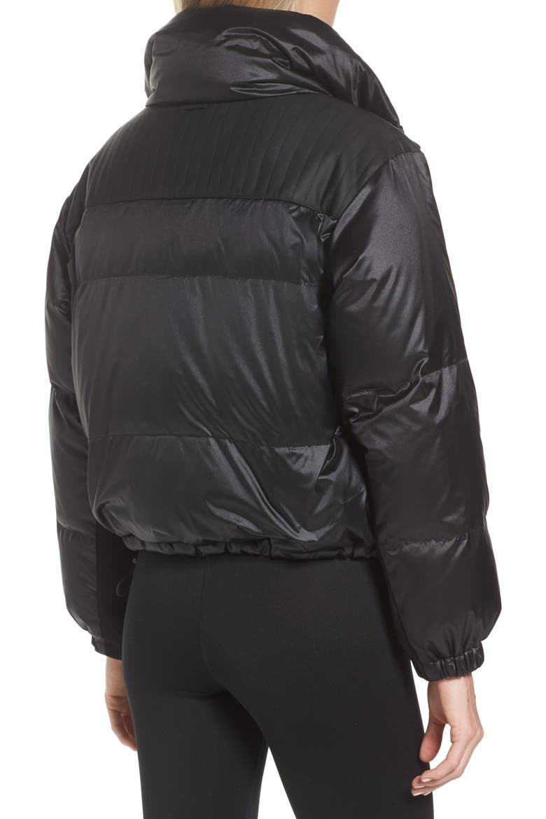 Reversible Puffer Jacket, Alternate, color, BLACK/ CHARCOAL HEATHER