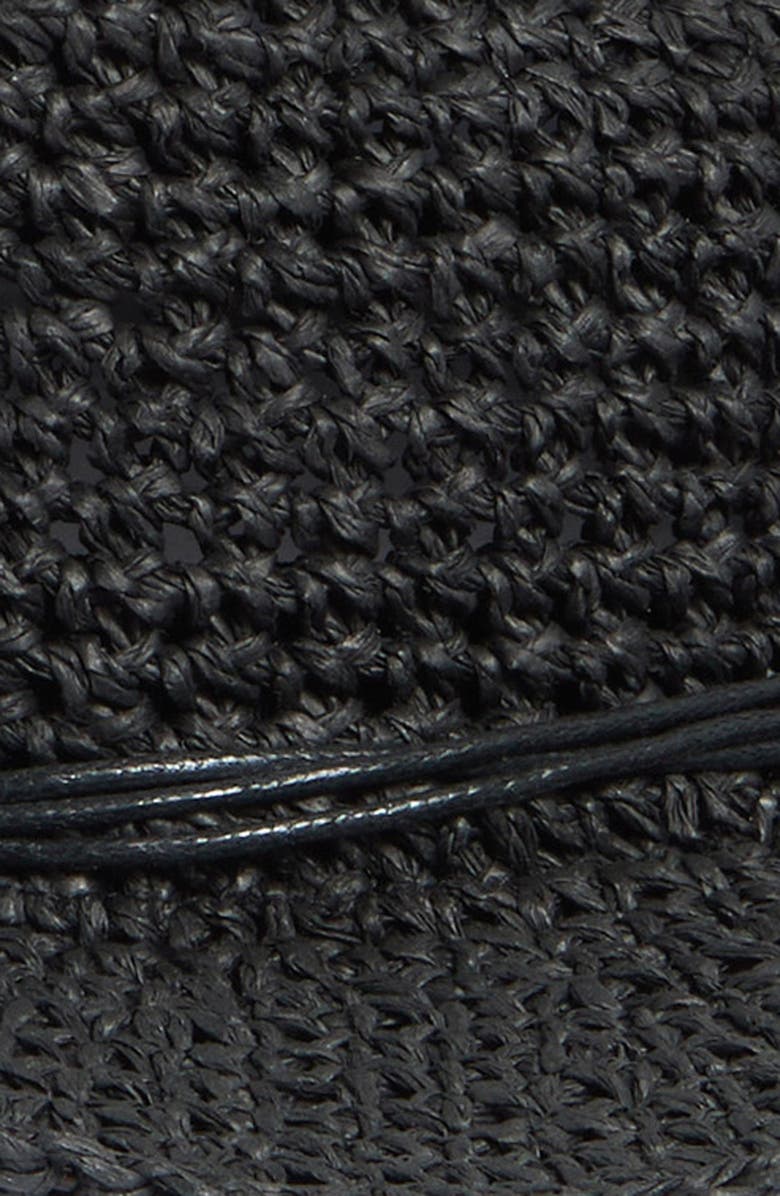 Treasure & Bond Crochet Cowboy Hat, Alternate, color, Black