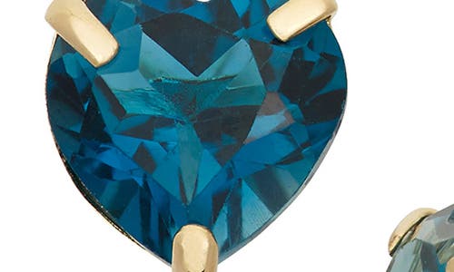Fzn 10k Gold Topaz Heart Stud Earrings In Gold