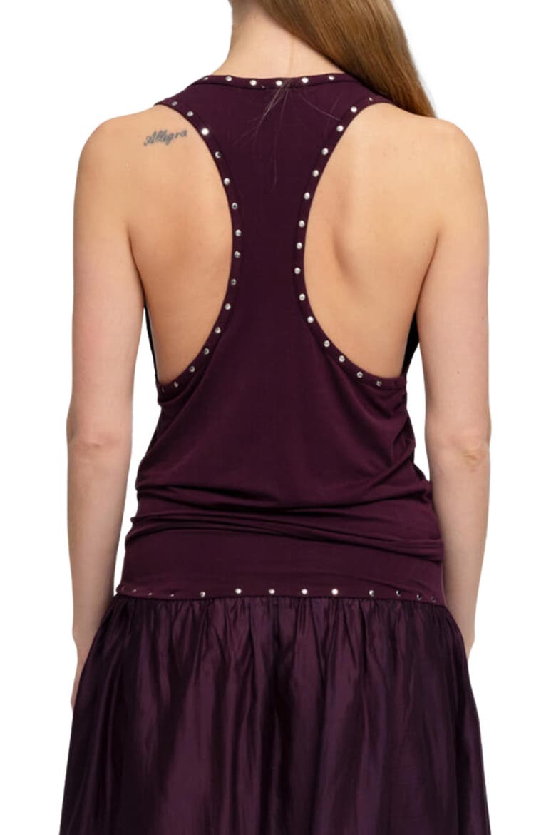 Yuna Studded Tank Top, Alternate, color, PLUM