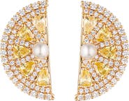 EYE CANDY LOS ANGELES Sweet Lemon Cubic Zirconia Drop Earrings