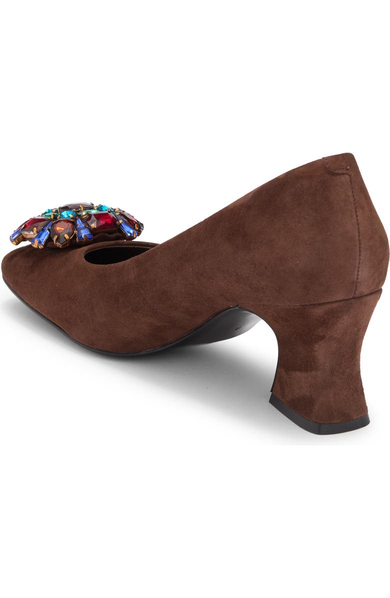 Jeffrey Campbell Panem Crystal Embellished Pump, Alternate, color, Brown Suede Multi