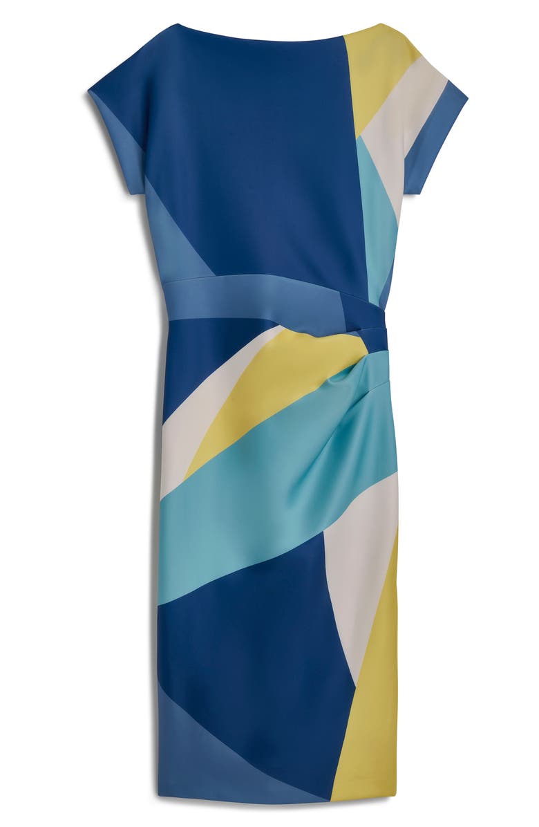 Donna Karan New York Colorblock Scuba Knit Midi Dress, Alternate, color, Cosmos Multi