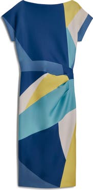 Donna Karan New York Colorblock Scuba Knit Midi Dress