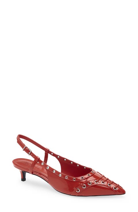 Ruth Kitten Heel Slingback Pump (Women)