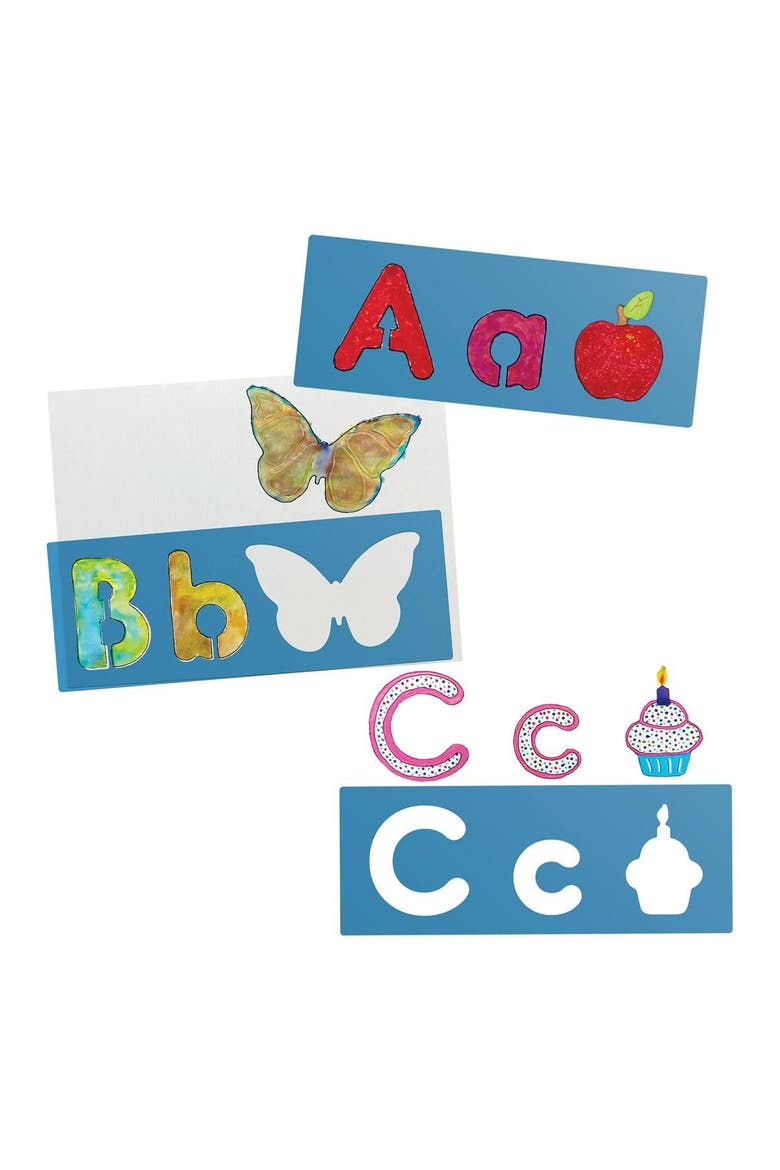 Big Alphabet and Picture Stencils, Main, color, Blue