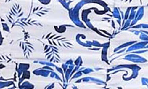 Tommy Bahama Terrazzo Tile Bandeau One-piece Swimsuit In Mountain Bluebell