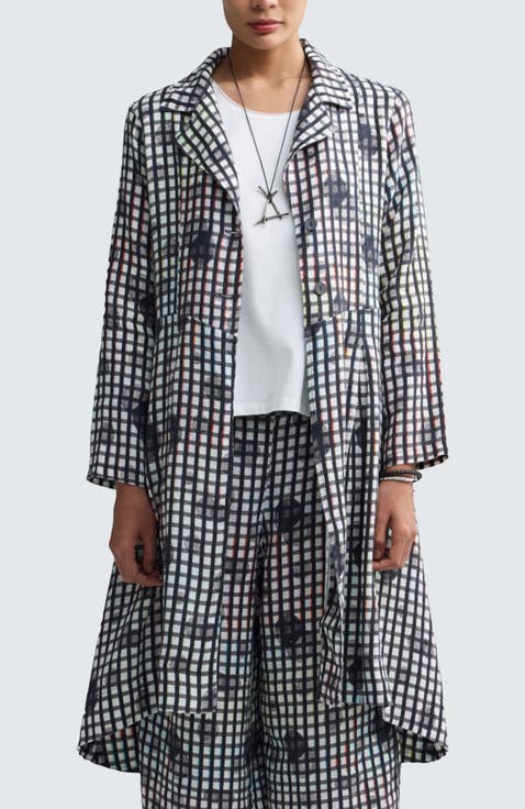 Ismera Neon Print Linen Long Jacket