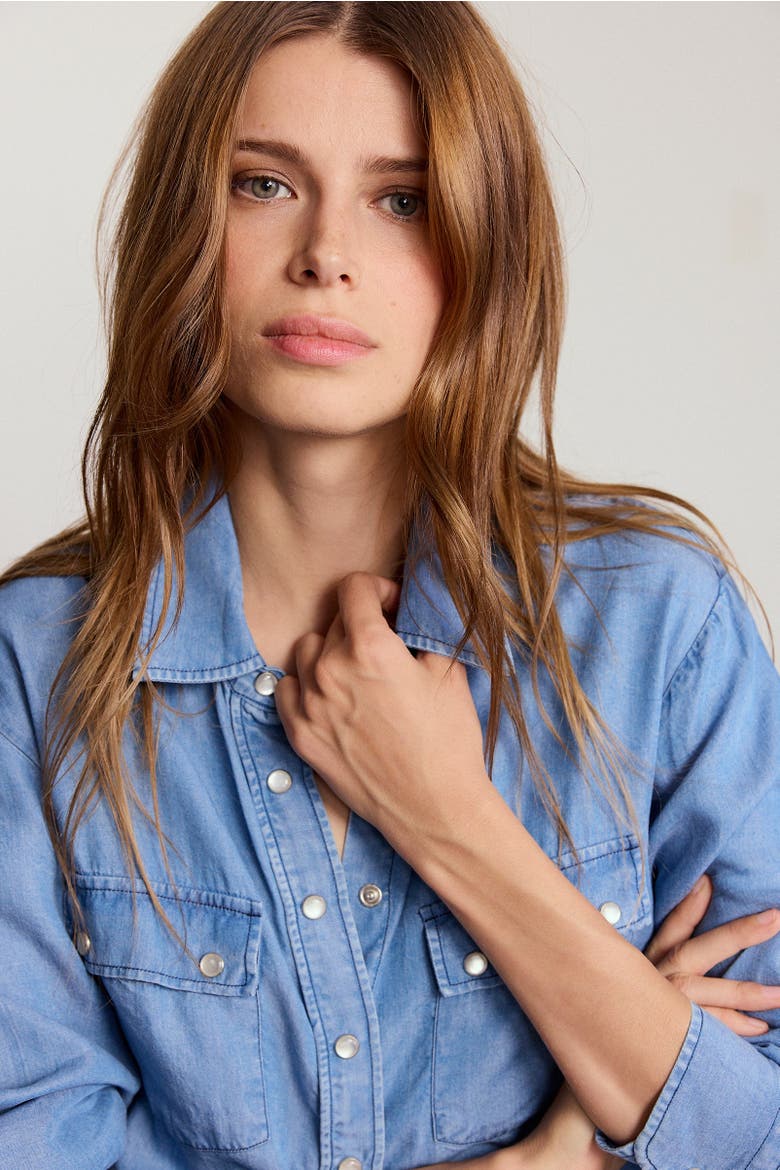 The Denim Shirt, Alternate, color, Blue