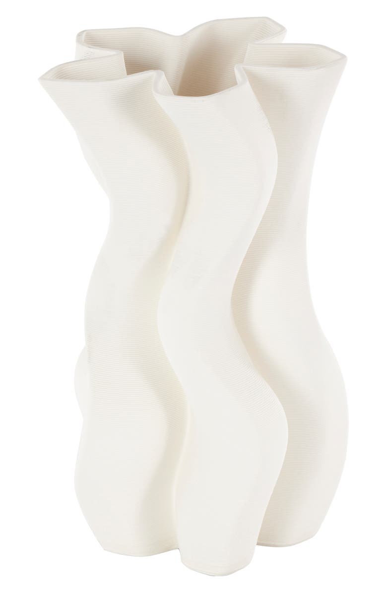 VIVIAN LUNE HOME Fluted Ceramic Vase, Main, color,