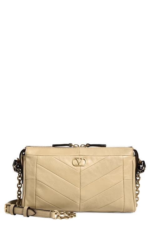 Small Panthea Chevron Patchwork Leather Shoulder Bag