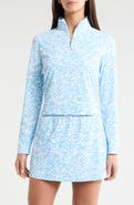 G/FORE Scribble Print Quarter Zip Golf Sweatshirt