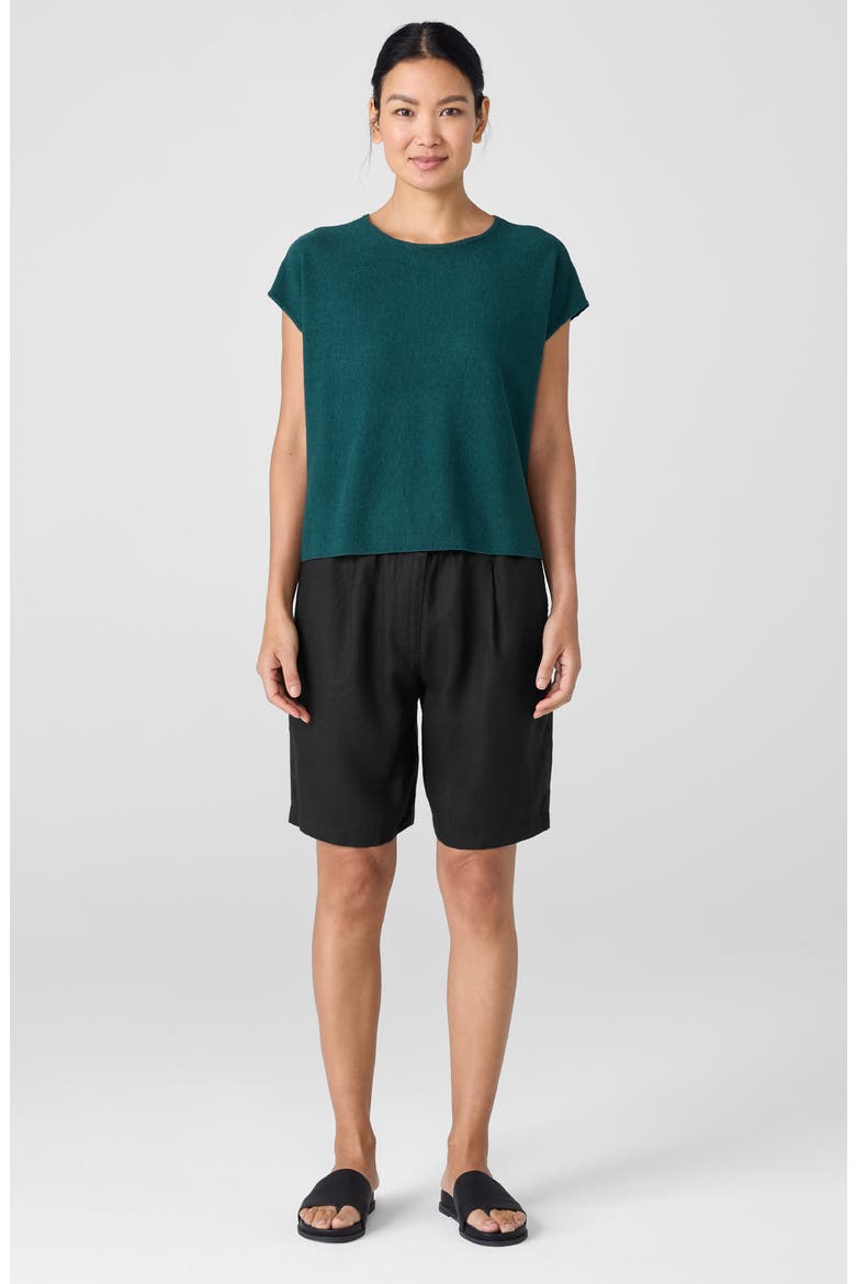 Organic Linen & Organic Cotton Top, Alternate, color, AGEAN