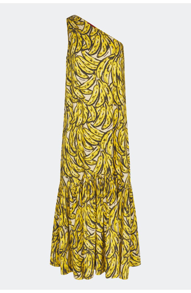 SIMONMILLER Rea Poplin Maxi One Shoulder Dress, Main, color, Yellow Bananas