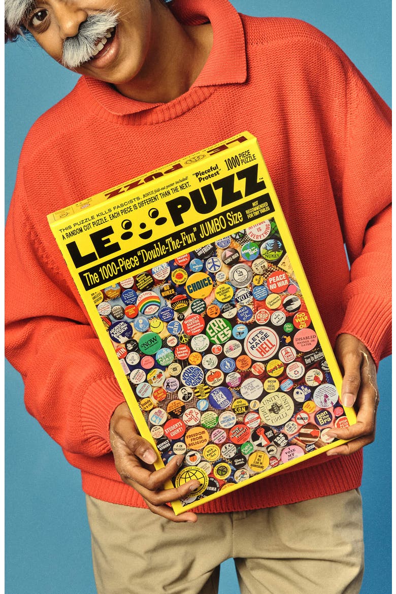 Pieceful Protest 1000-piece Jigsaw Puzzle, Alternate, color, Bright Yellow