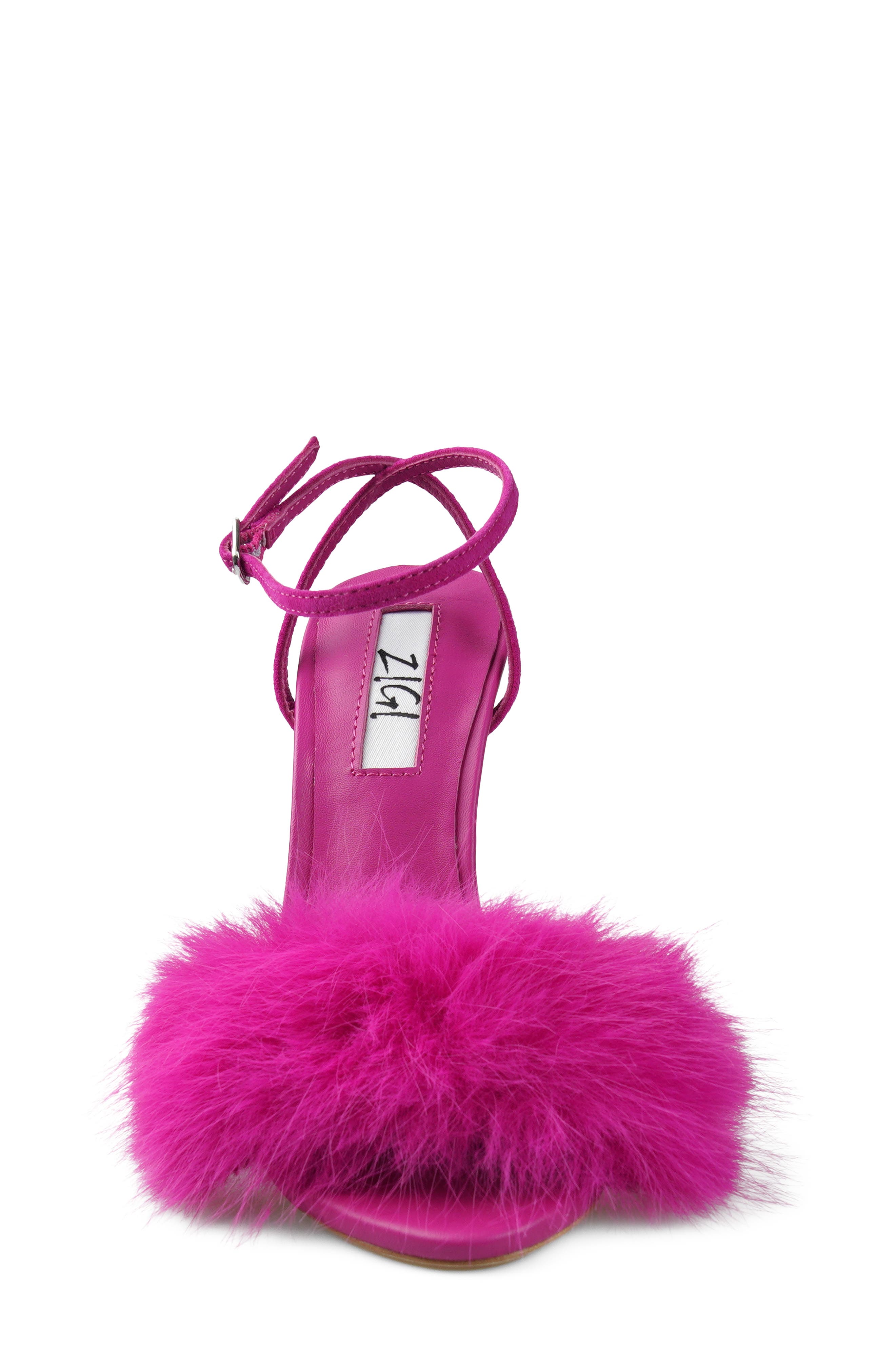 Sharrise Faux Fur Sandal, Alternate, color, ORCSE