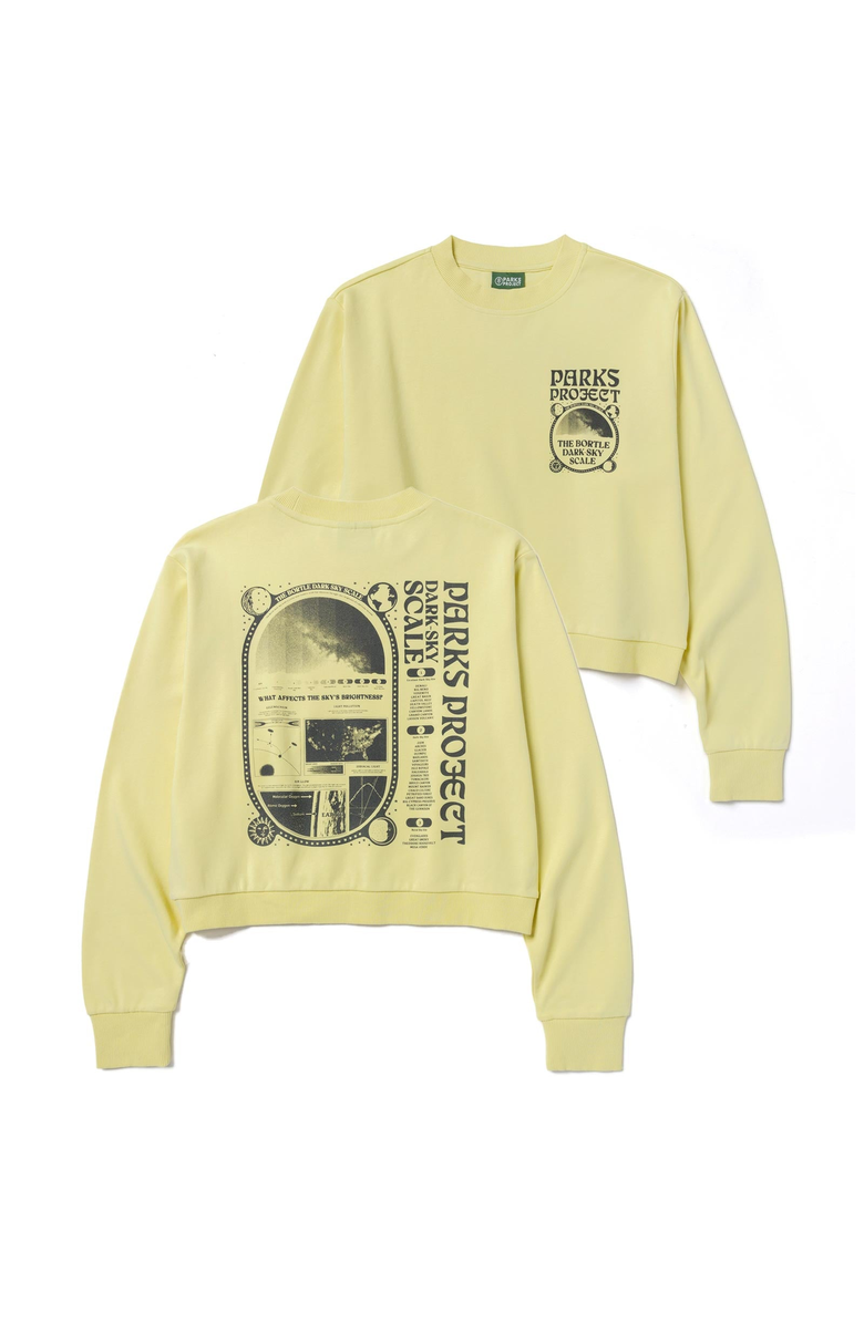 Parks Project Dark Sky Scale Cropped Crewneck, Alternate, color, Light Yellow