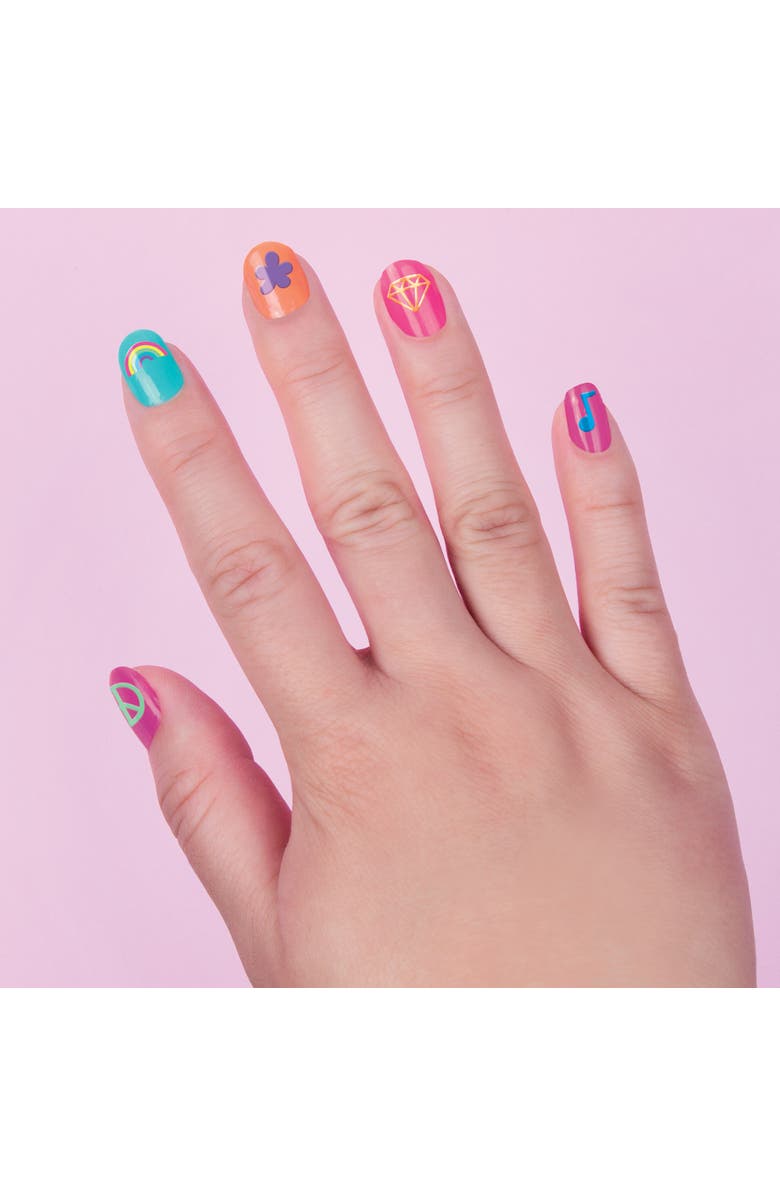 Three Cheers For Girls 3C4G Graffiti Street Style Nail Art Set 4 Bottles Of Polish W/ Nail Stickers, Alternate, color, Multicolored