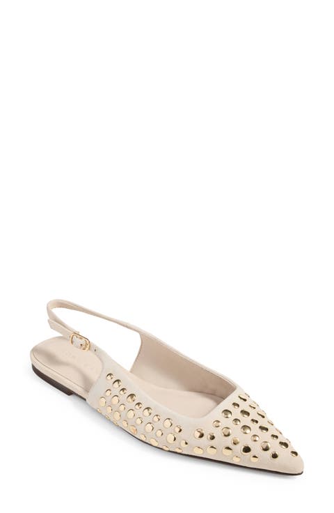 Bedford Studded Slingback Flat