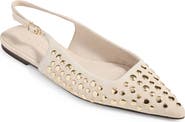 Yosi Samra Bedford Studded Slingback Flat