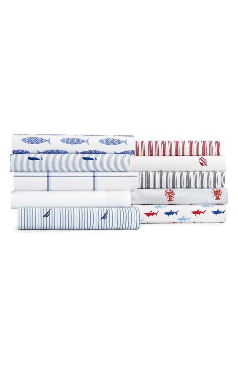 Nautica Whale Stripe 200 Thread Count Sheet Set, Alternate, color, 