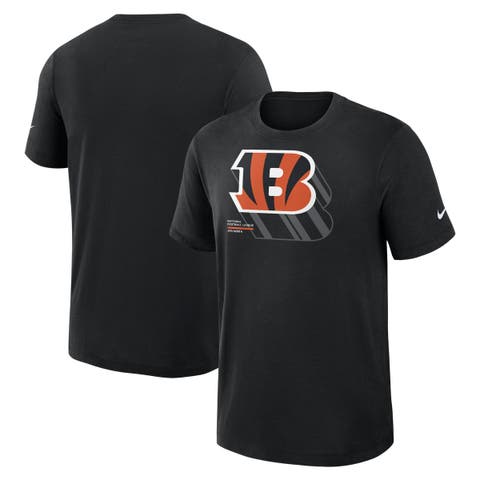 Men's Nike Black Cincinnati Bengals Left End Run Slub T-Shirt